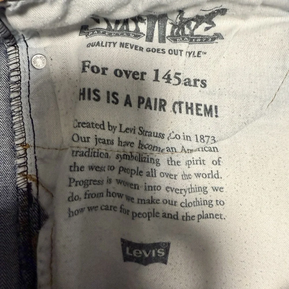 levi's 511 slim fit jeans‎ men's 38x30.5 Tag Reads 38x32 Dark Wash